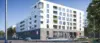 Modernes Wohngebäude mit weißer Fassade und farbigen Balkonen in Wolfsburg - Architektur-Visualisierung des ASP-Projekts